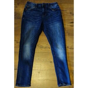 Aeropostale Athletic Skinny Denim Jeans Women's Size 28/30 Blue Mid Rise Whisker